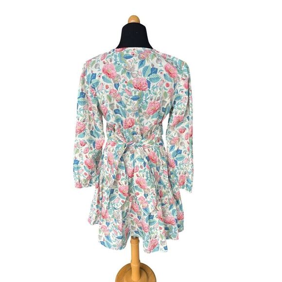 La Vie Rebecca Taylor Women's Long Sleeve Paint Garden Dress SIZE S MSRP $295 - Picture 10 of 13